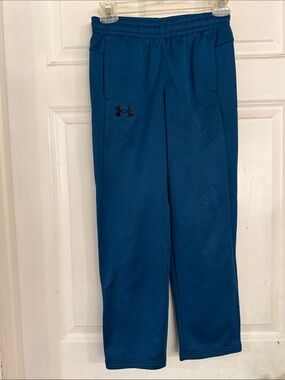 Under Armour Blue Kids Sweatpants with Black Logo